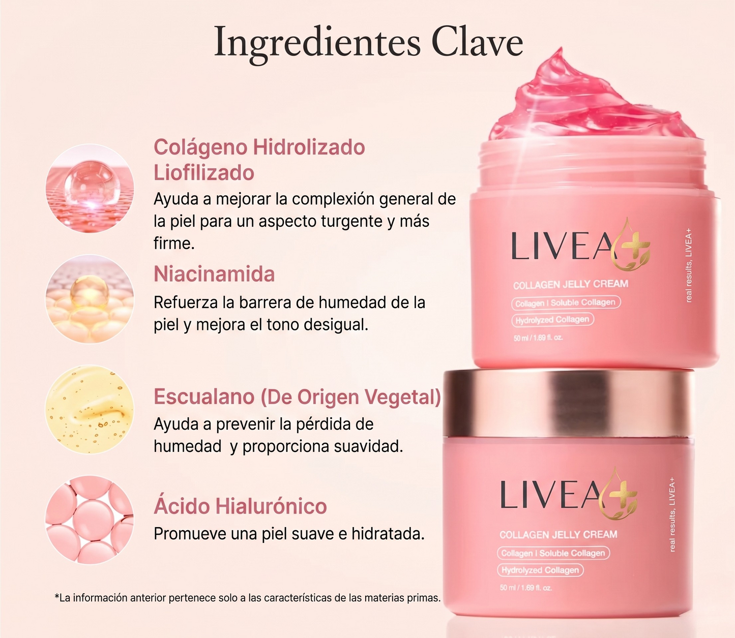 Gelatina Colágenos, elimina tus arrugas en 21 días | LIVEA+
