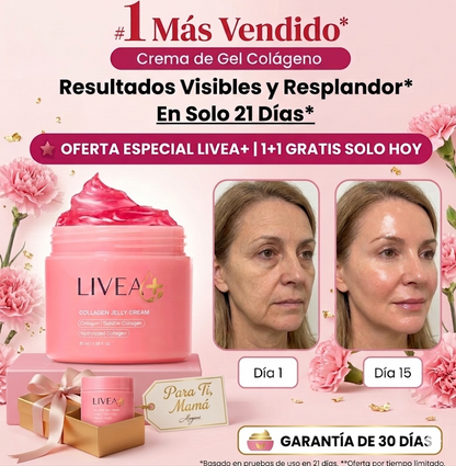Gelatina Colágenos, elimina tus arrugas en 21 días | LIVEA+